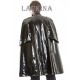 Made to measure-Vinyl cape with high collar