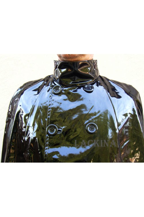 Made to measure - vinyl cape with high collar