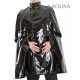 Made to measure-Vinyl cape with high collar