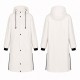 Maßanfertigung -Regenmantel Weiß mit Kapuze ,TPU Gummi Mantel  Outdoor Jacke