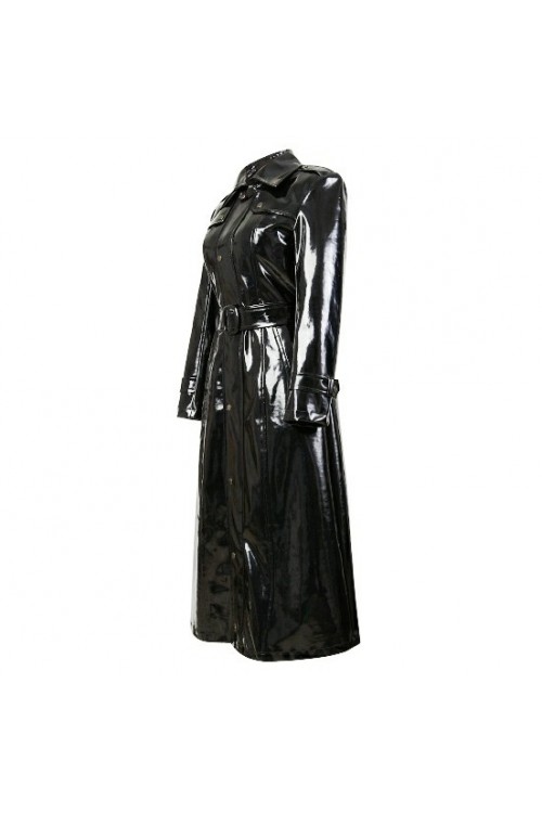 Lackina-vinyl hooded coat, black , size S-6XL [L0026] - €130.50 ...