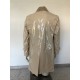 Lackina - short, patent classic coat, beige M-6XL