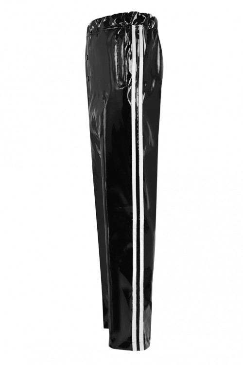 Lack Jogging Hose  mit weißen seitlichen Streifen für Ihn