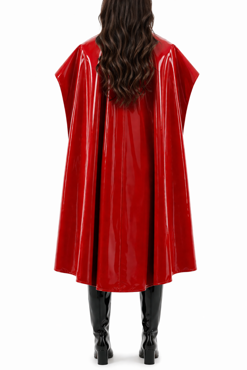 Lackina- Lack Cape mit hohem Kragen,unisex, Massanfertigung